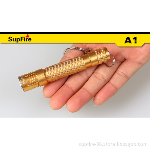 Golden mini XPE 80lumens LED keychains flashlight SupFire A1